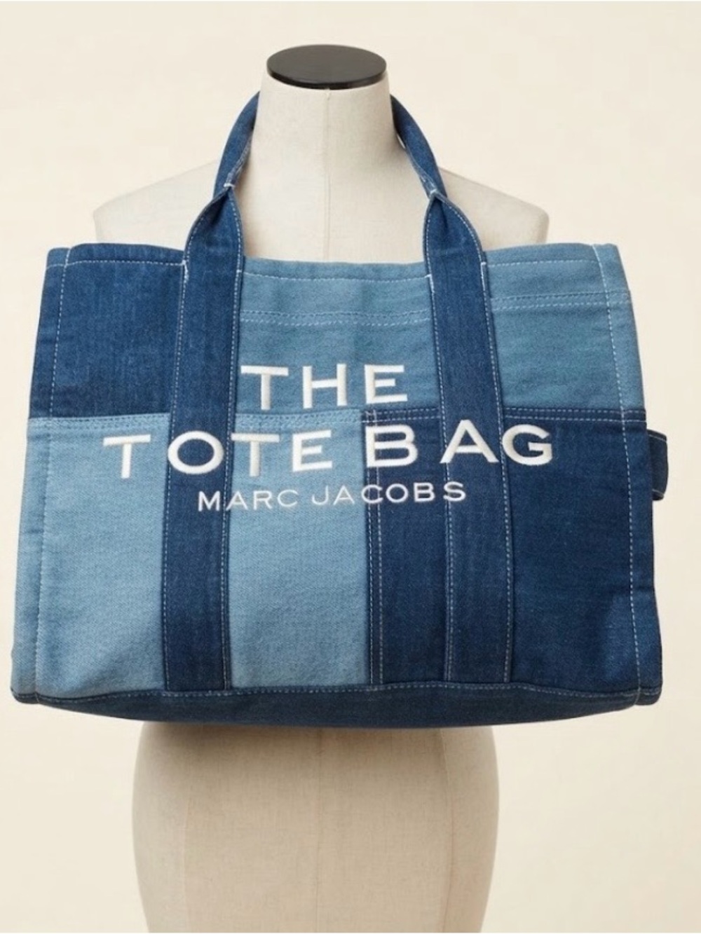 Marc Jacobs Patchwork Denim Tote Bag in Mixed Blues